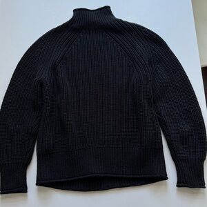 J. Crew Black Roll Top Sweater